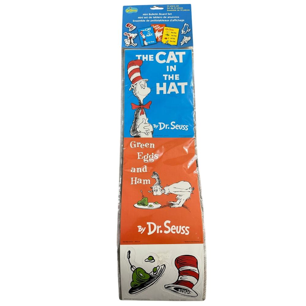 Dr Seuss Mini Bulletin Board Set 33 Piece Set School Decorations NIP